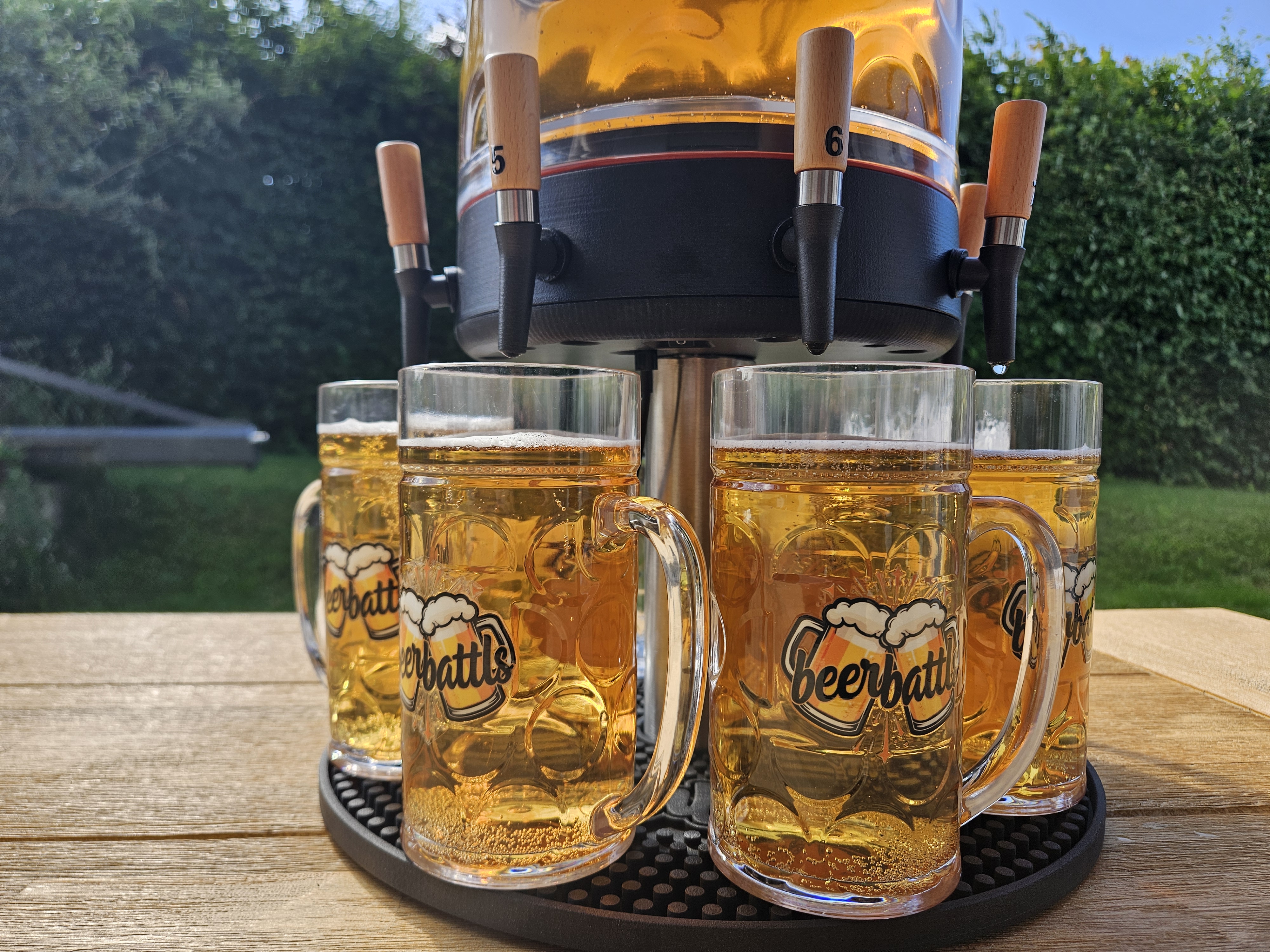 beerbattls during a live test at a barbecue party in Augsburg
